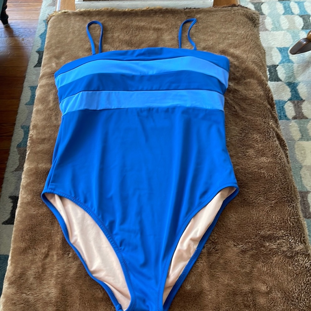 J-Crew Colorblock Bandeau One-Piece. NWT